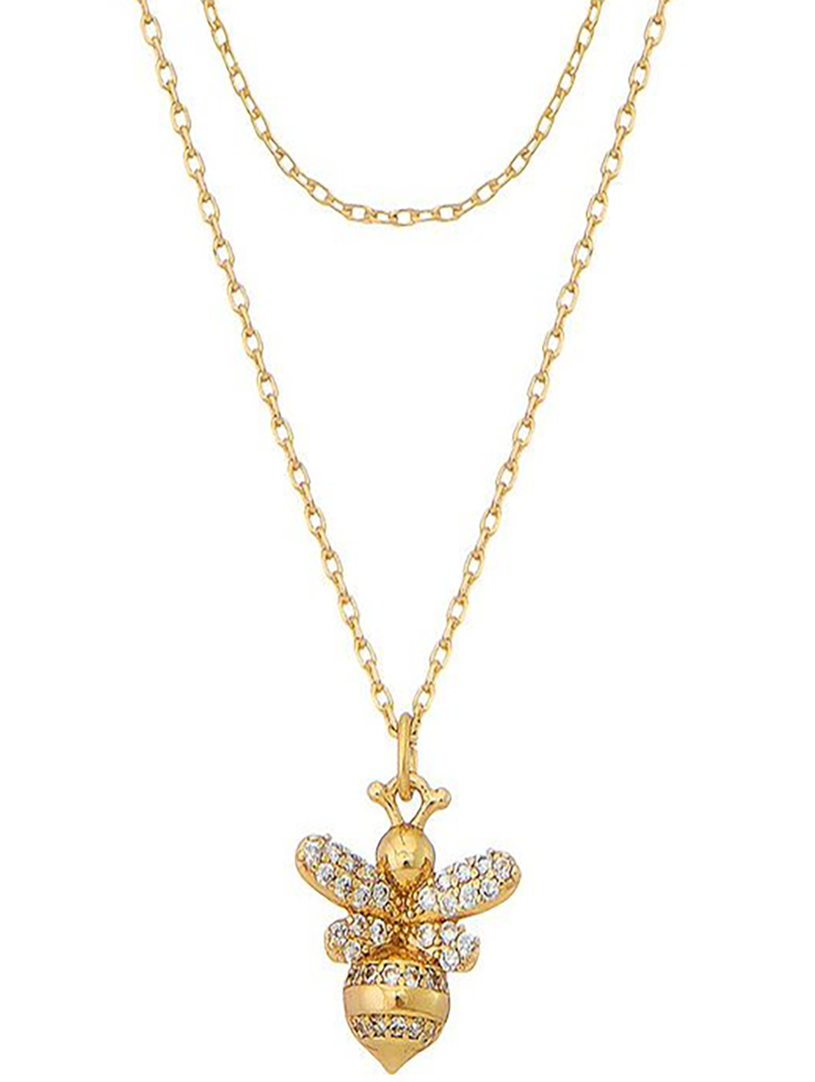 Bumble Bee Rhinestone Necklace