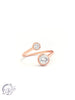 Clear Adjustable Double Cubic Zirconia Rings