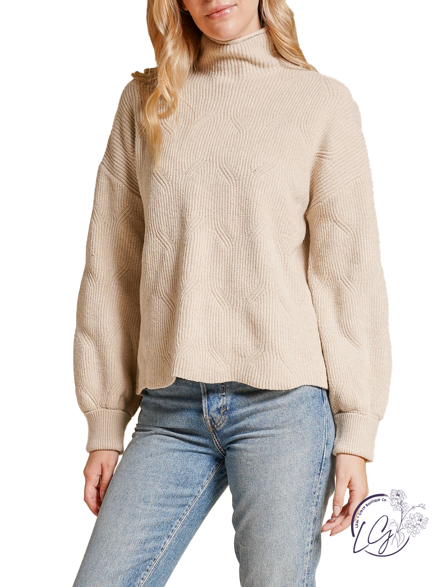 Always Thankful Mock Neck Sweater