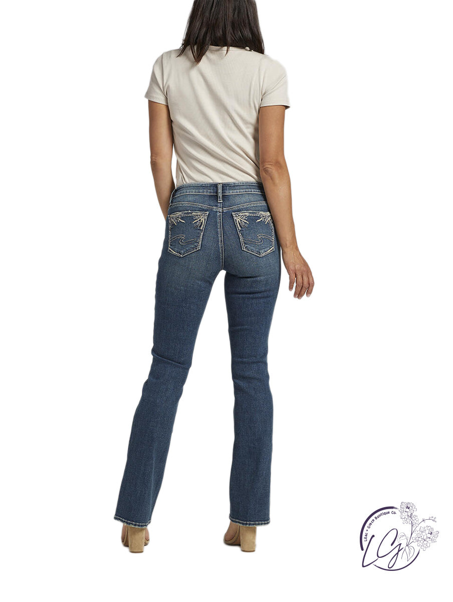 Elyse Mid Rise Slim Bootcut Jeans