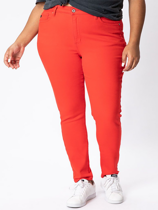 Curvy Emma High Rise Super Skinny Red Jean By KanCan