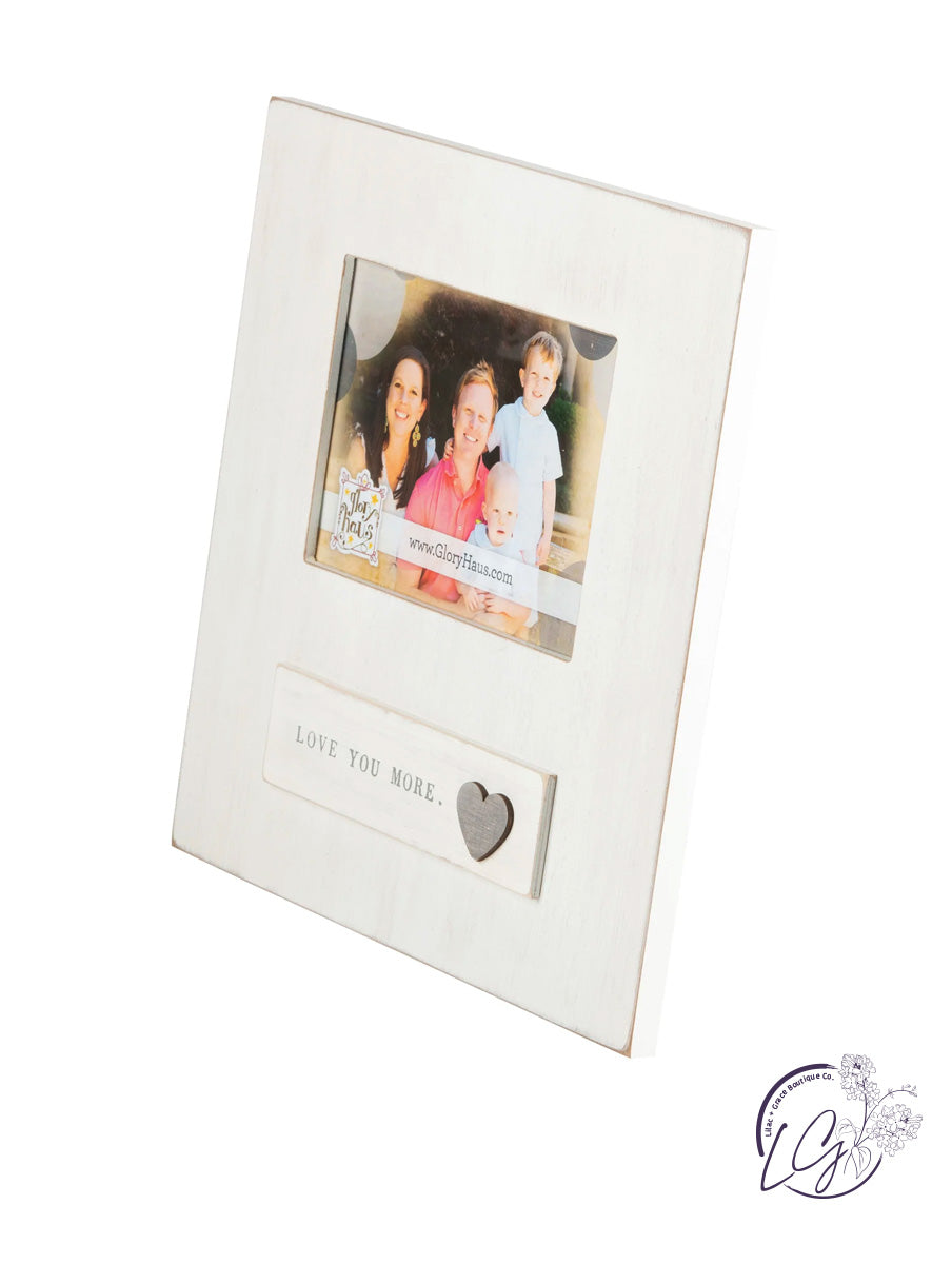 Love You More Heart Picture Frame