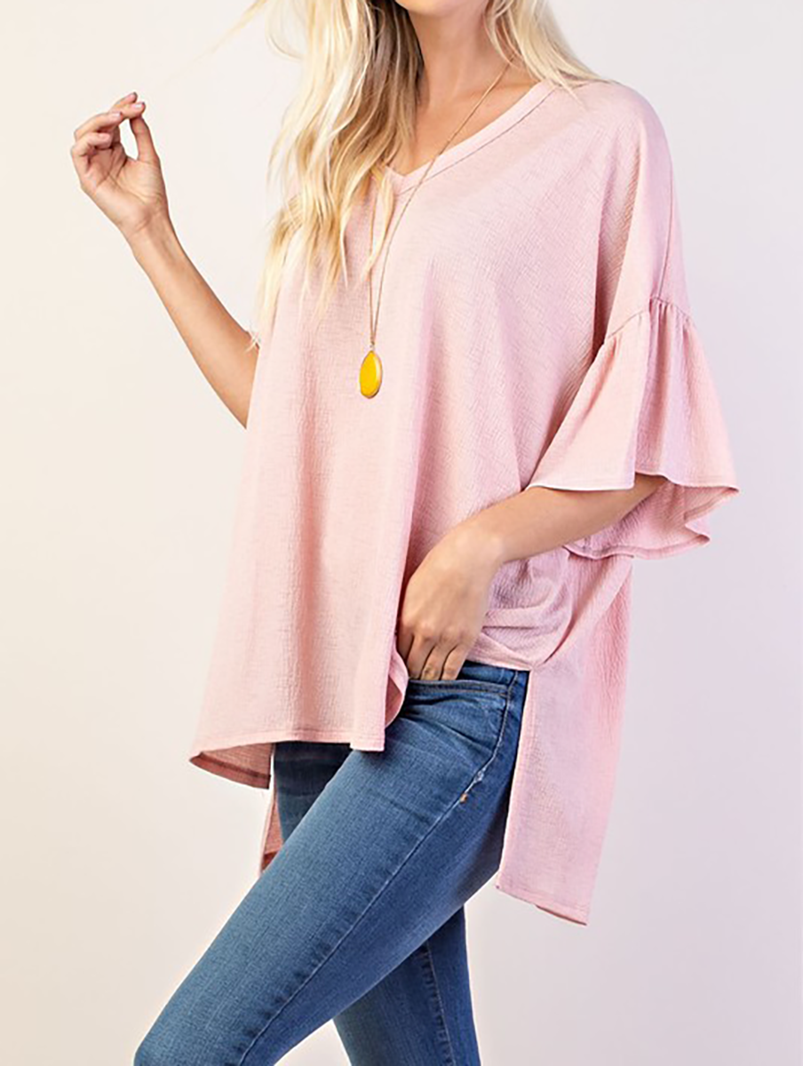 Free to Fly Ruffle Sleeve Top