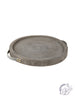 PAULOWNIA + LEATHER TRAY - NATURAL