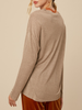 The One Basic Burnout V-Neck Long Sleeve