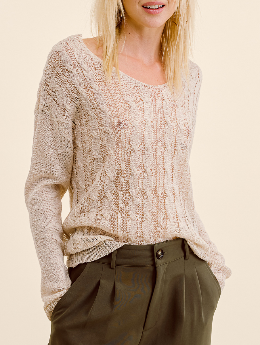 Looking Back Wrap Knit Sweater