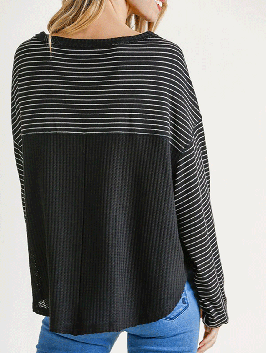 Long Lines Waffle Knit Top