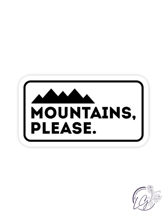 Mountains, Please Sticker