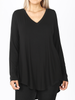 Curvy Must Have V-Neck Long Sleeve