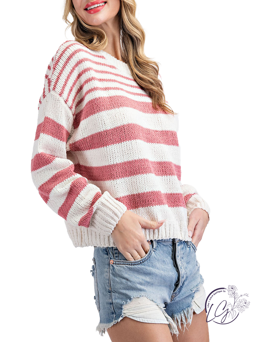 Forever Us Knit Striped Sweater