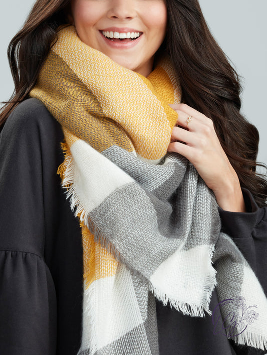 SQUARE PLAID SCARF