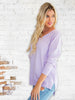 Daydreamer V-Neck Sweater in Lavender