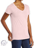 Signature Basic V-Neck Tee in Heather Rose