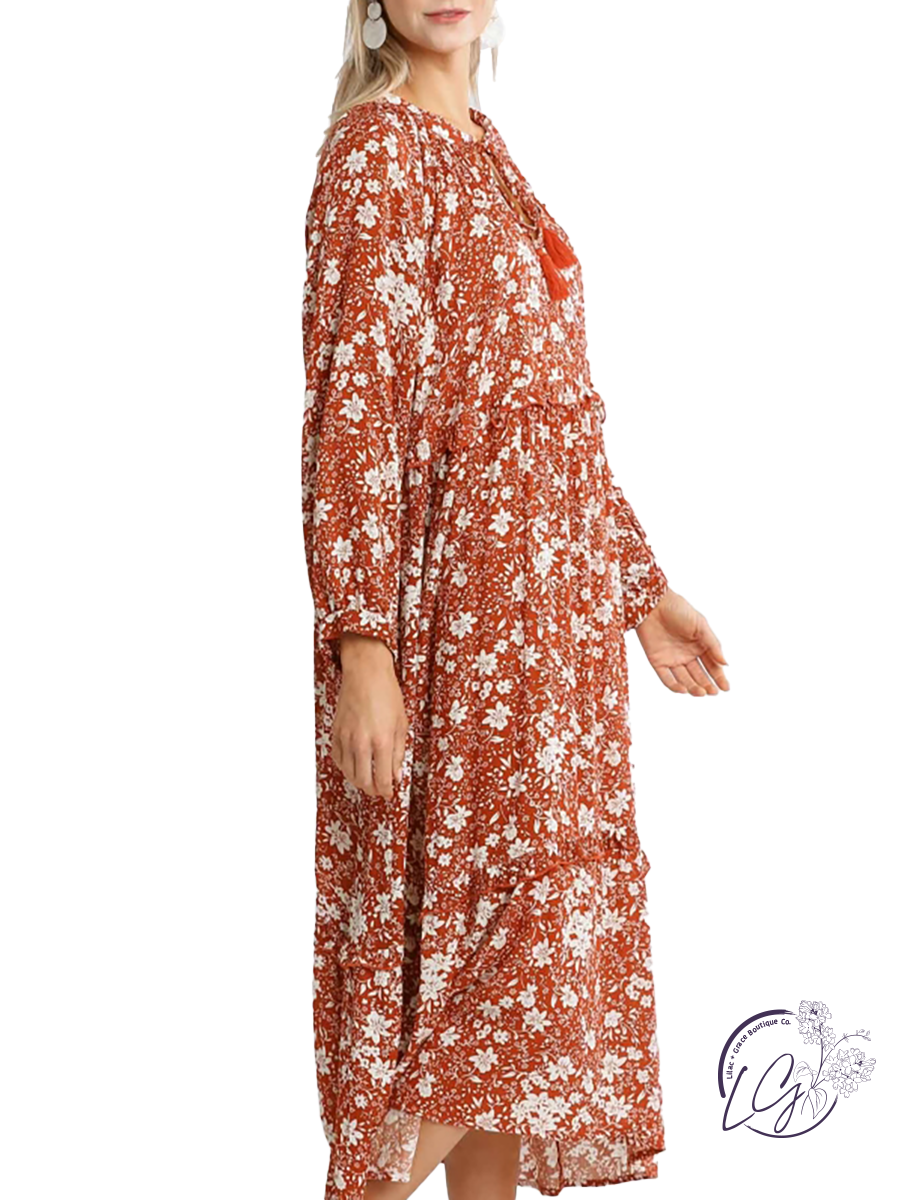 All I Really Need Floral Maxi Dress