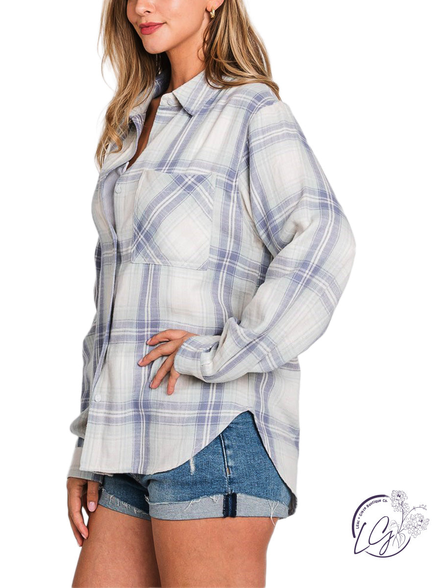 Sky's The Limit Plaid Shirt