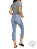 Most Wanted Mid Rise Straight Leg Capri Jeans