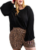 Curvy Times of Fun Pleated Sleeve Blouse