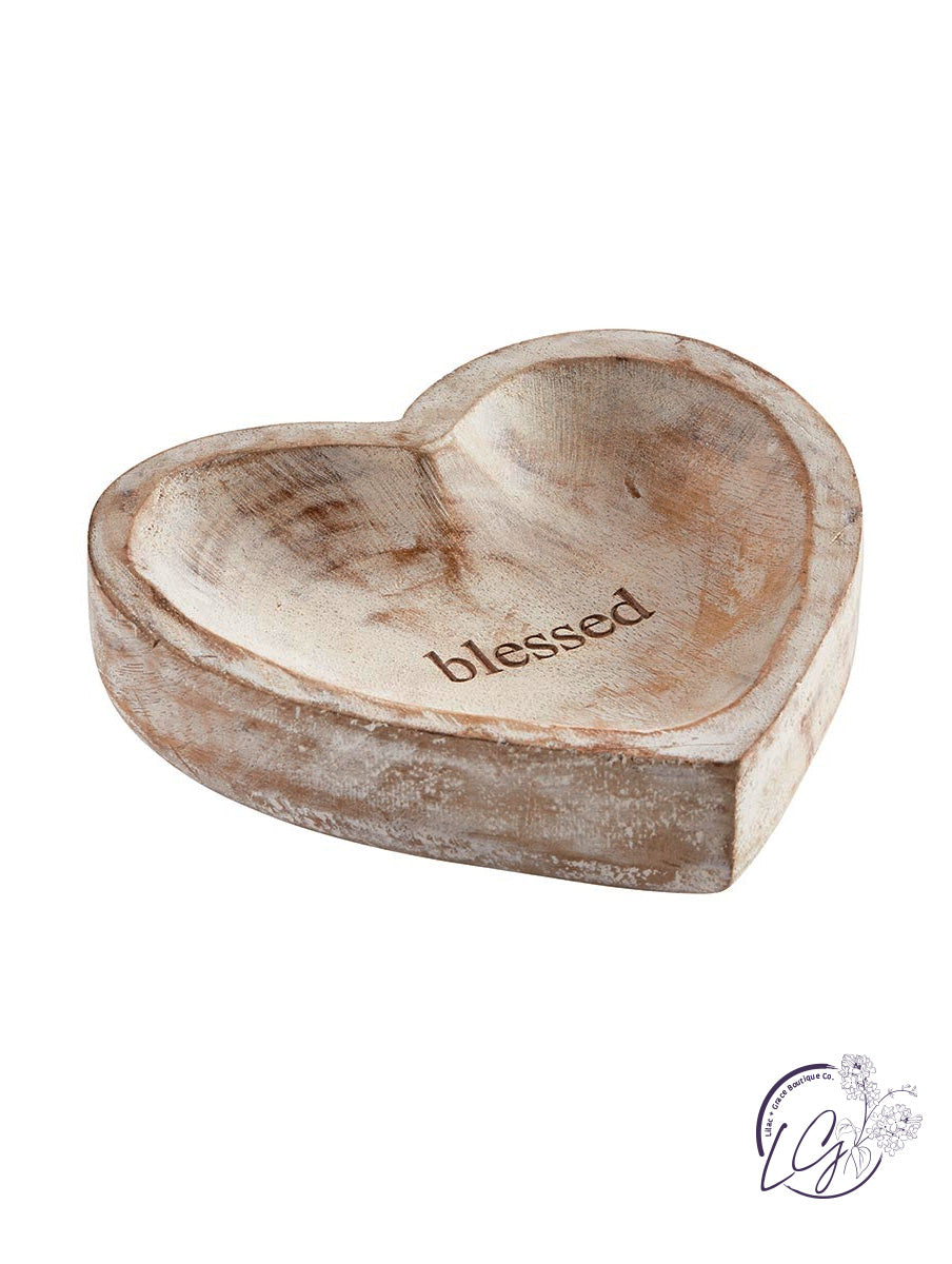 Wood Heart Trays