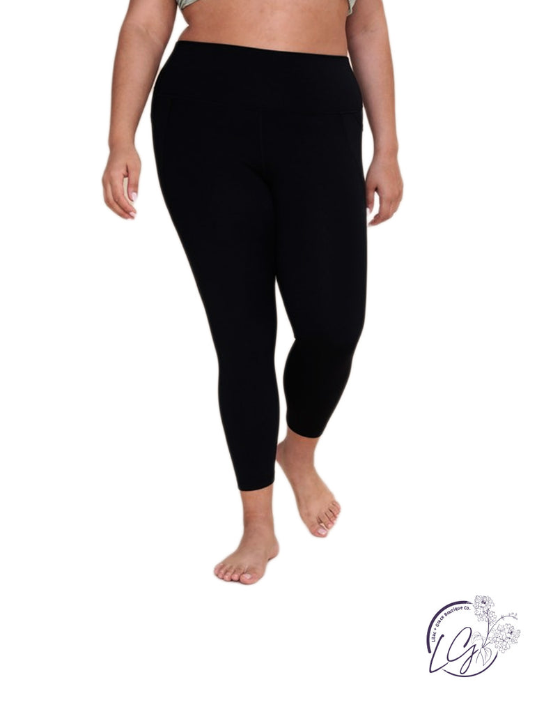 Dark Charcoal Brushed Cozy High Waist Legging - Grace and Garment Boutique