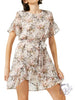 Floating Petals Belted Floral Mini