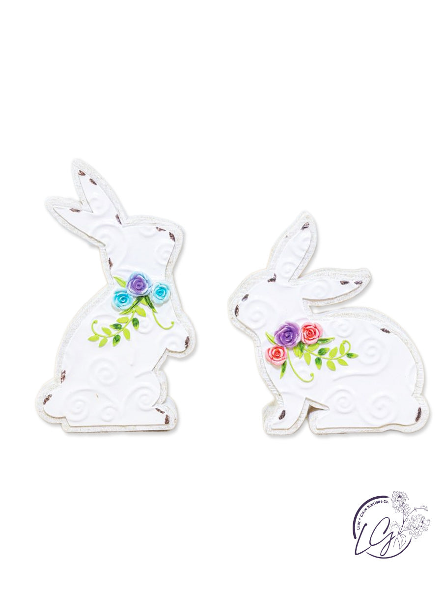 FLORAL COLLAR BUNNY TABLETOP