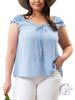 Curvy My Best Wish Ruffle Strap Top