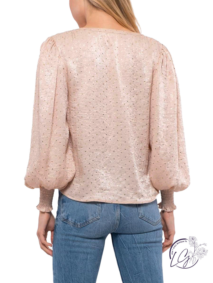 Blank Page Speckled Blouse