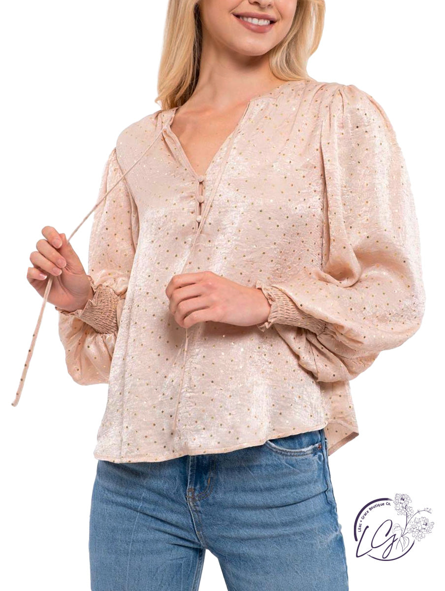 Blank Page Speckled Blouse