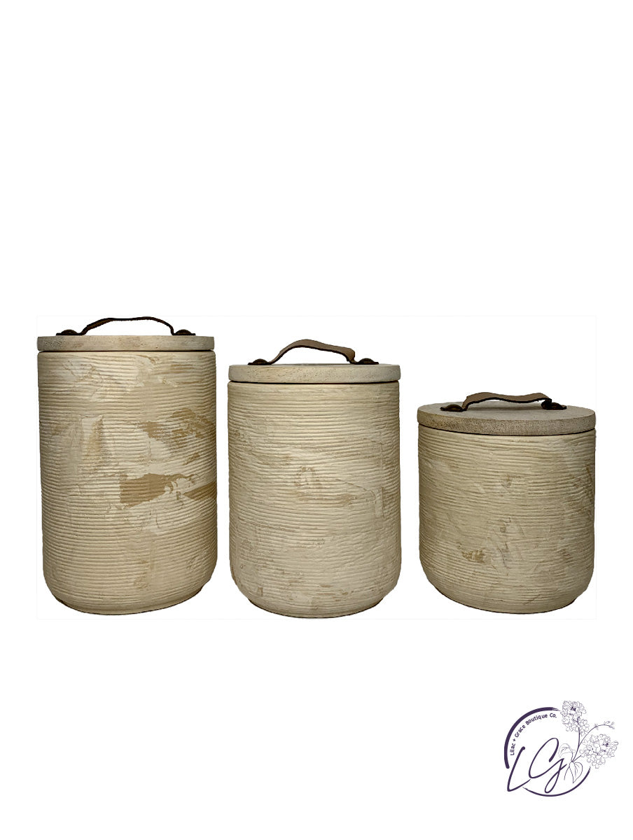 Natural Marbled Canister