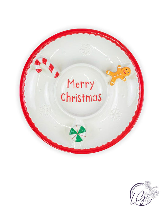 Gingerbread Mint Chip & Dip Plate