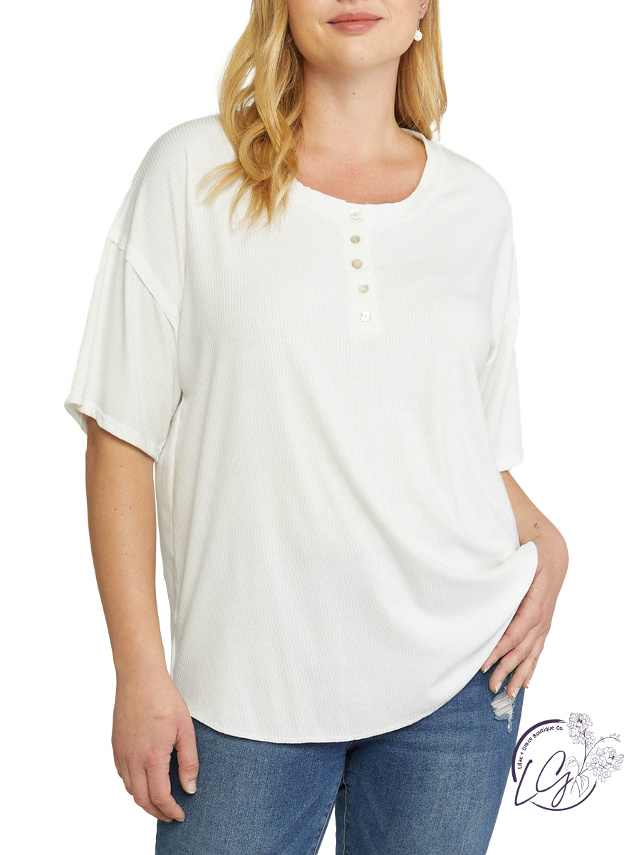 Curvy All My Love Scoop Neck Tee