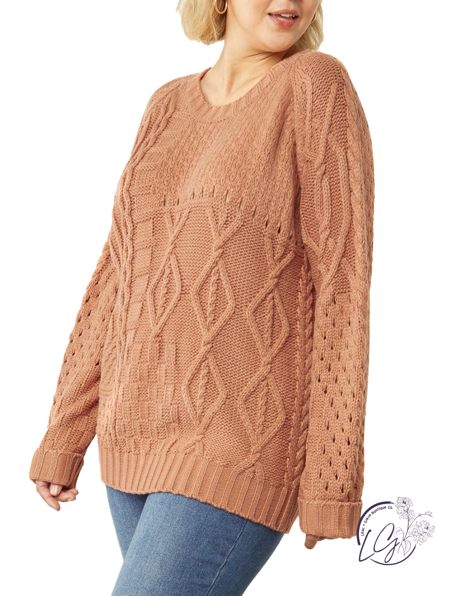 Curvy Long Winter Days Knit Sweater