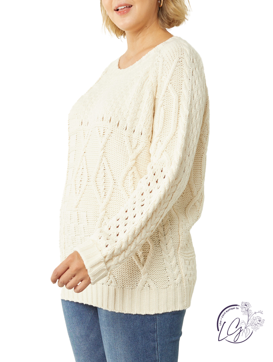 Curvy Long Winter Days Knit Sweater