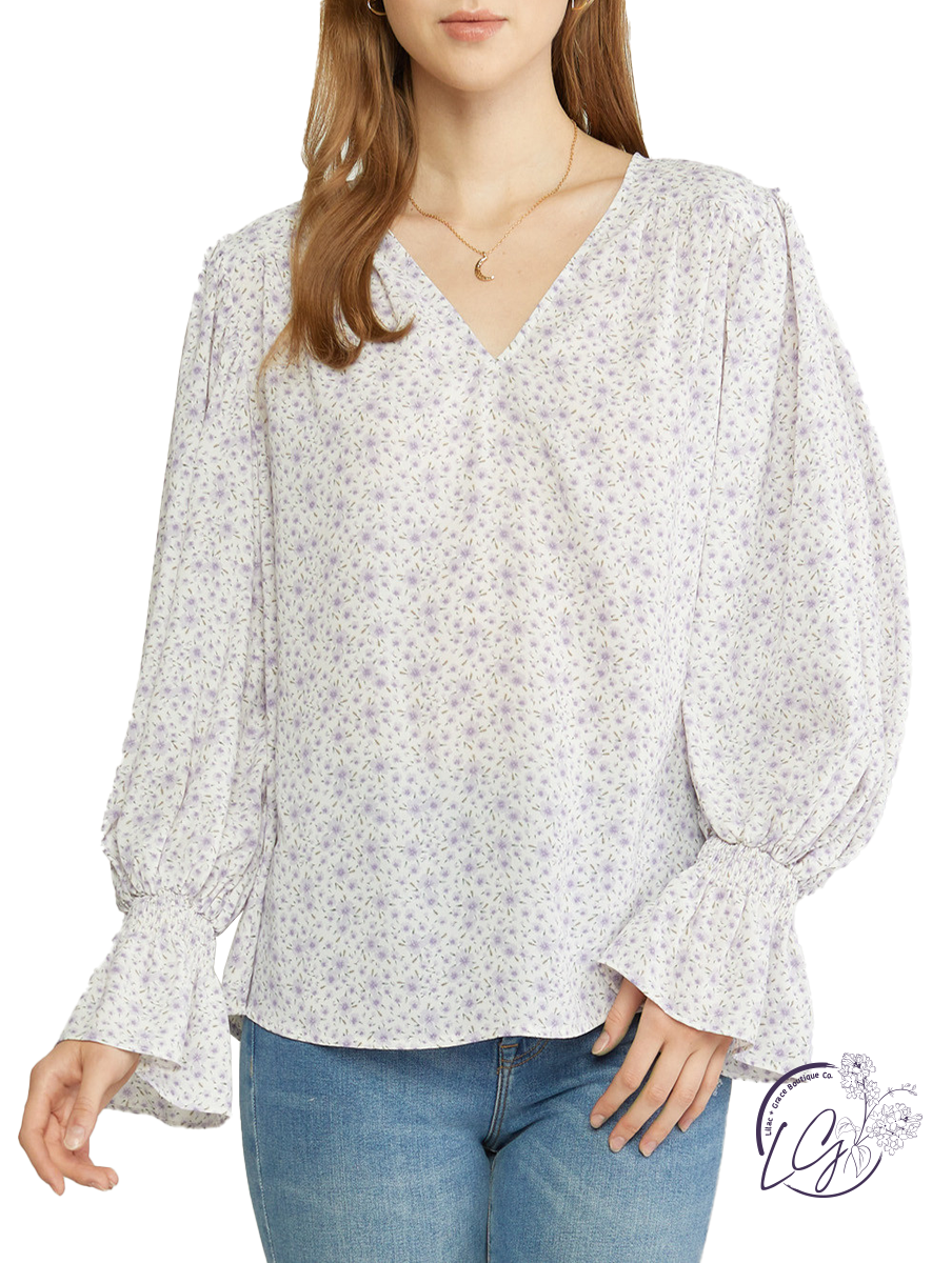 Striking My Interests Floral Blouse