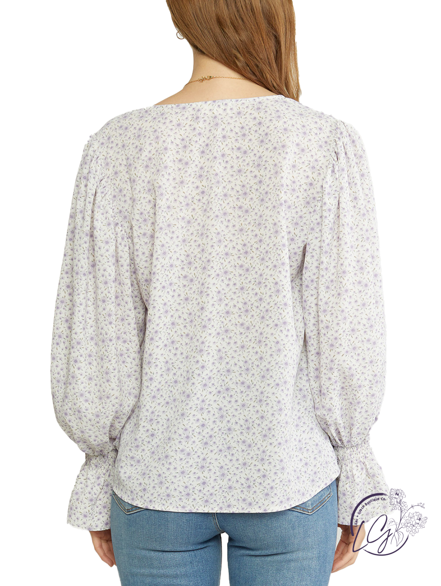 Striking My Interests Floral Blouse