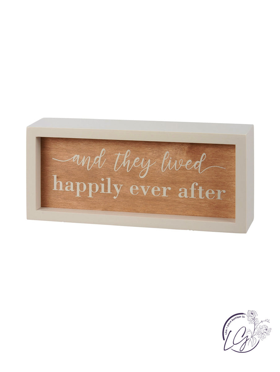 Inset Box Sign - Happily Ever After