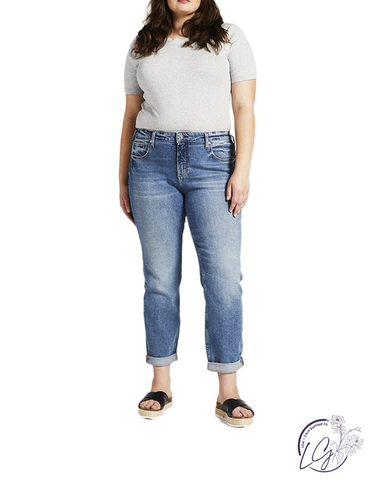 Curvy Beau Mid Rise Slim Leg Jeans