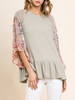 One Day at a Time Floral Top in Sage