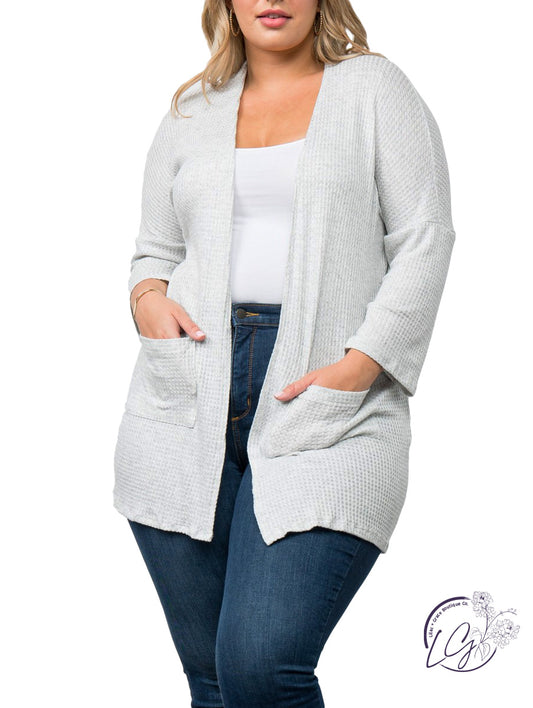 Curvy Listen To My Words Cardigan