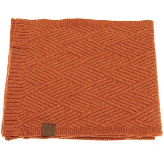 Heathered Scarf in Rust