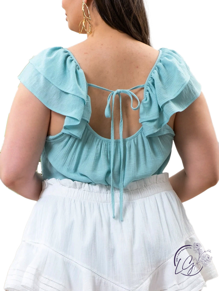 Curvy Tiered Ruffle Top