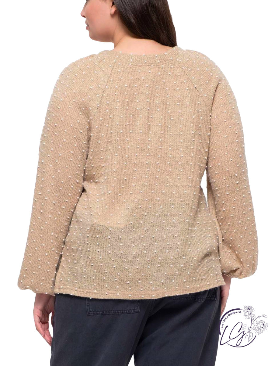 Curvy Chasing A Dream Dotted Long Sleeve