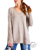 Curvy Brushed Knit Loose Fit Top