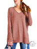 Curvy Brushed Knit Loose Fit Top