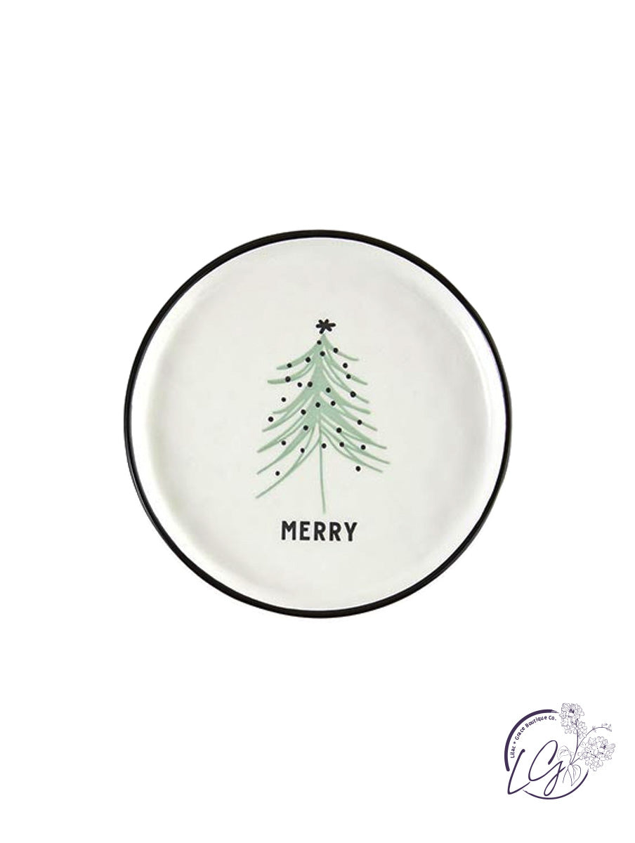 Green Holiday Dish - Trees