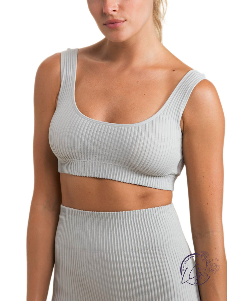 Ribbed Seamless Sports Bra