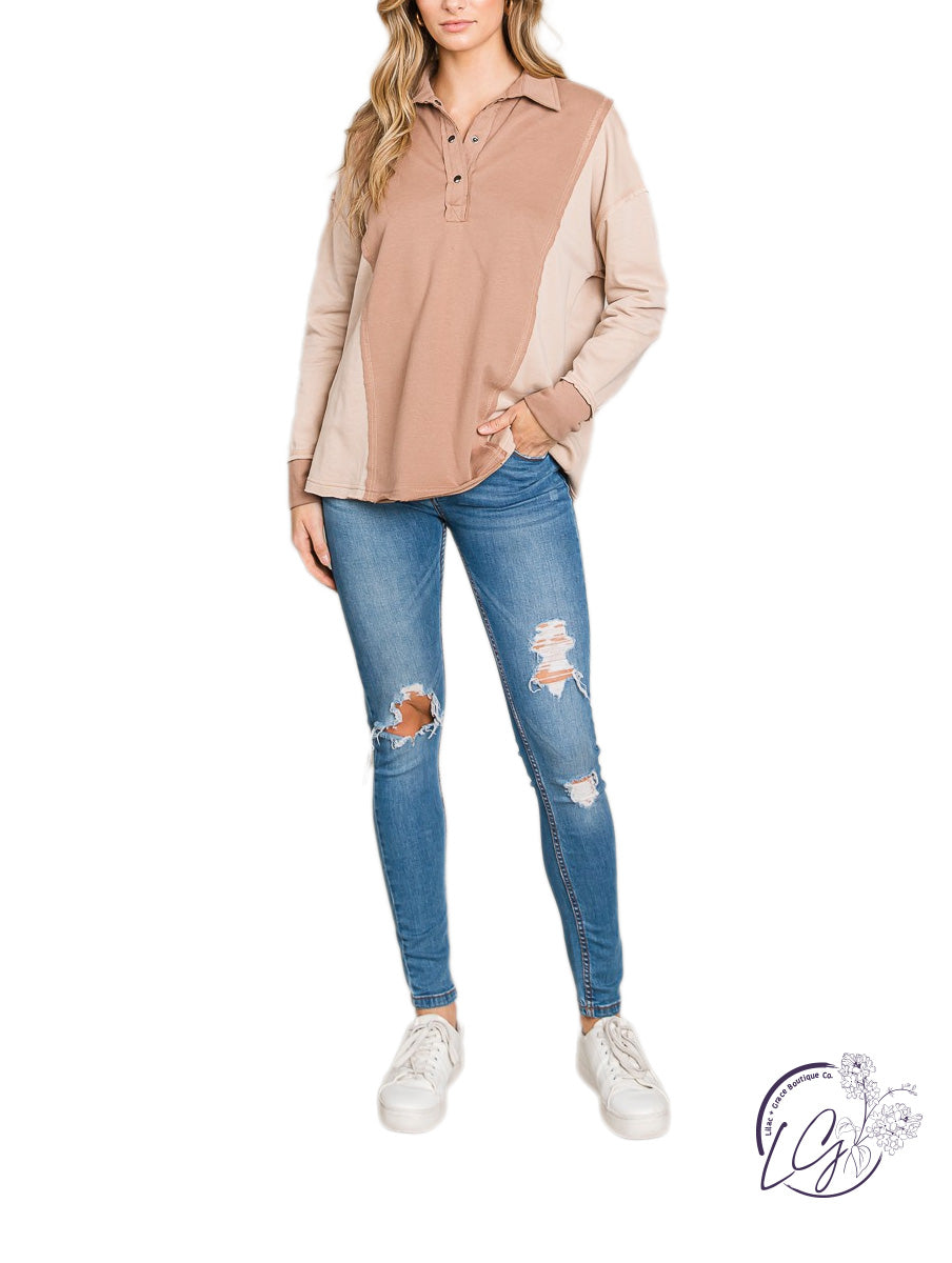 Classic Charm Button Pullover