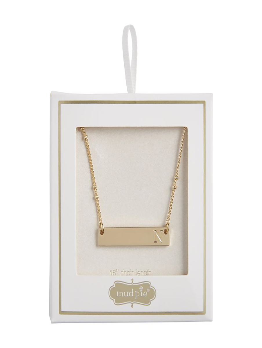 Initial Bar Necklace