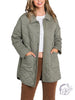 Feathered Charm Long Parka