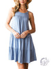 SUPER SOFT KNIT FLARE DRESS WITH TIERED RUFFLES